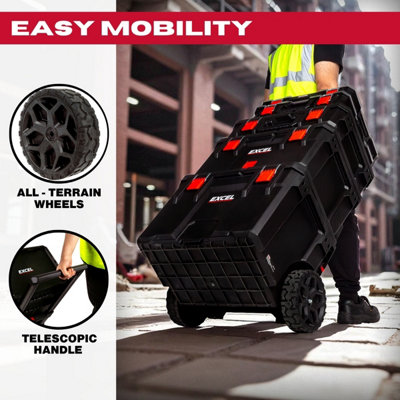 Excel Modular Tool Box Heavy Duty Mobile Storage 6 Piece Set with ...