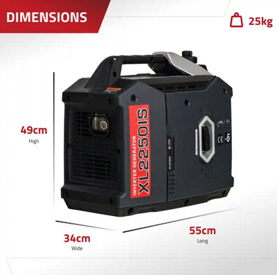 Excel Power Lightweight 2.3 kw Recoil Start Robust Open Frame Petrol Generator