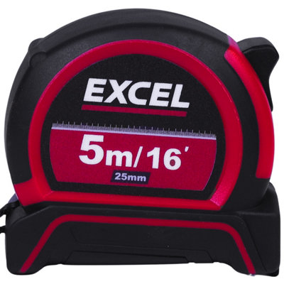 Excel PVC Tape Measure 5m/16ft Pack of 10