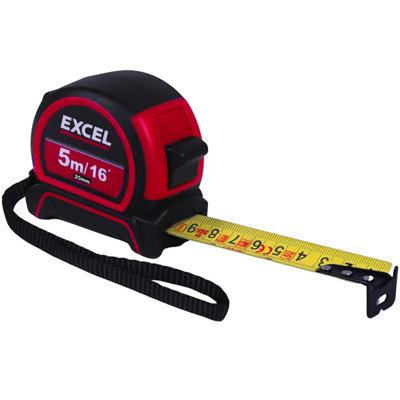 Excel PVC Tape Measure 5m/16ft Pack of 5