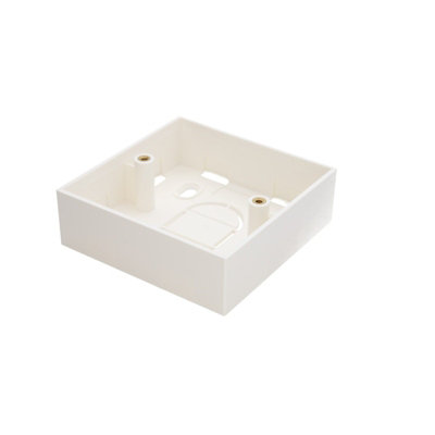 Excel Single Gang 27mm Surface Mount Back Box Trade (15 Pack)