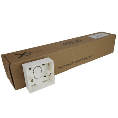 Excel Single Gang 37mm Surface Mount Back Box Trade (10 Pack)