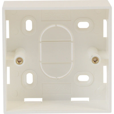 Excel Single Gang 37mm Surface Mount Back Box Trade (10 Pack)