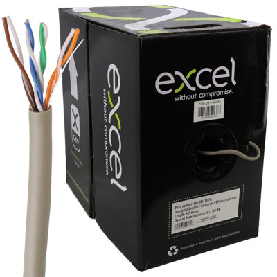 Excel Stranded Network Cable Cat5e U/UTP PVC for Ethernet Patch Lead ...