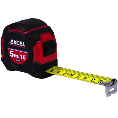 Excel Tape Measure 5m/16ft Pack of 3