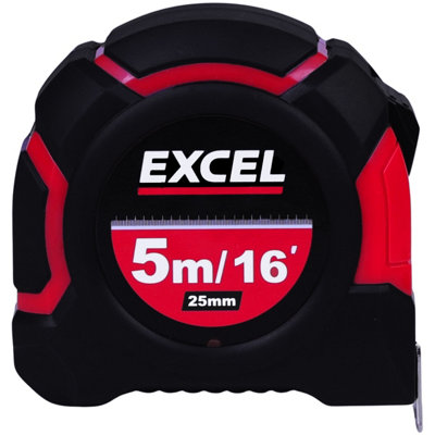 Excel Tape Measure 5m/16ft Pack of 3