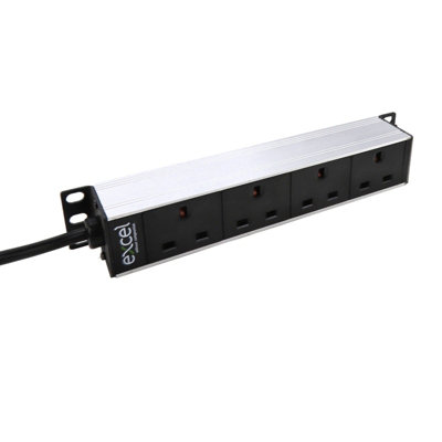 Excel Under Desk 4 Gang UK Sockets PDU Power Unit