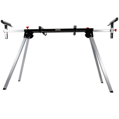 Excel Twin Pack Telescopic Workbench Roller Stands - Adjustable Height Support For Saw Tables & Planers, Folds For Storage
