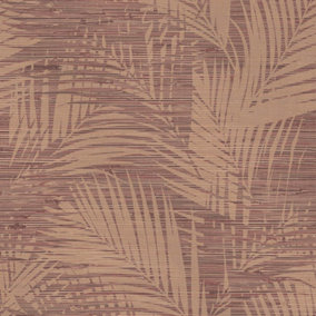 Exclusive Palm Coral Burgundy Maroon & Brown Wallpaper FD24403
