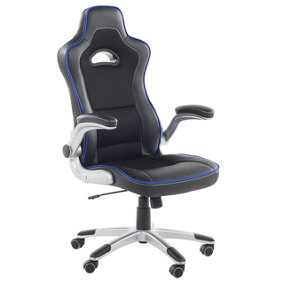 Executive Chair Faux Leather Blue MASTER