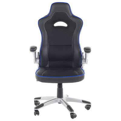 Executive Chair Faux Leather Blue MASTER
