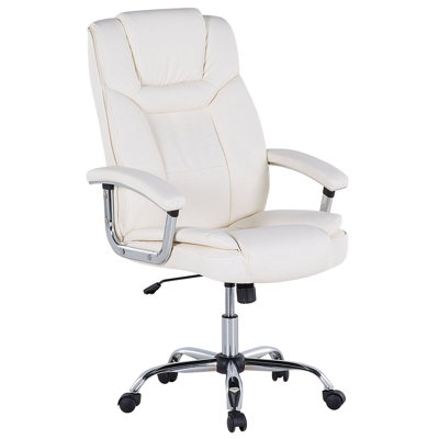 Executive Chair Faux Leather Cream ADVANCE