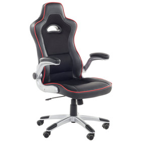 Executive Chair Faux Leather Red MASTER