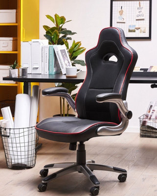 Executive Chair Faux Leather Red MASTER