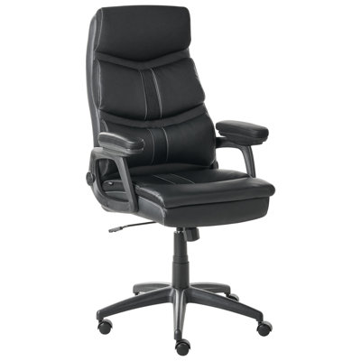 Executive Chair RULER Faux Leather Black