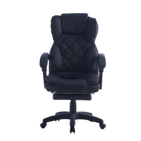 Executive Diamond Stitch Office Chair Black