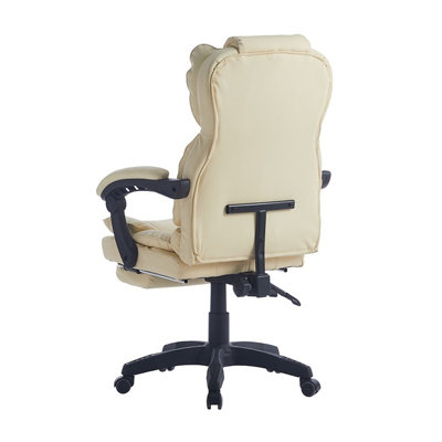 Executive Diamond Stitch Office Chair Cream