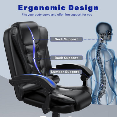 Executive Office Chair Ergonomic Recliner Computer Chair with Tilt Function for Home Office Working