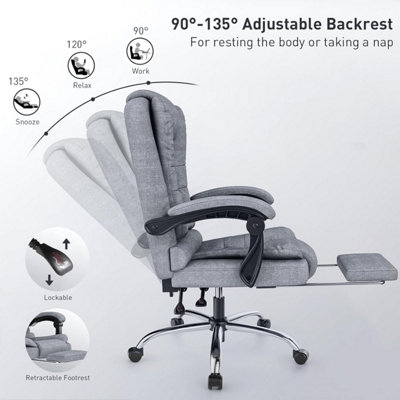 Executive Office Chair with Footrest,Computer Chair with Tilt Function ...