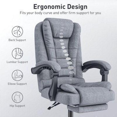 Executive Office Chair with Footrest,Computer Chair with Tilt Function ...