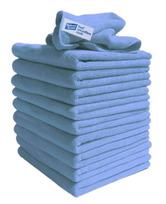 Exel Supercloth - Medium Duty Microfibre Cloths - Blue - Pack of 10 - Exel - MIBU37