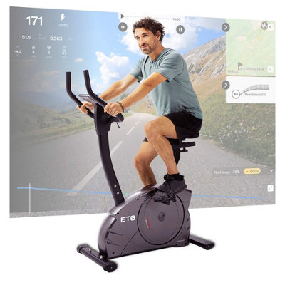 Exercise bike Ergometer ET 6 with Kinomap, incl. Heart rate receiver
