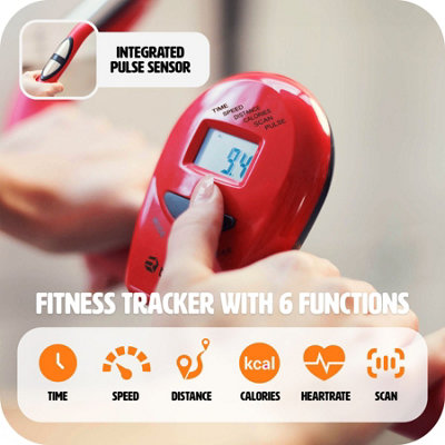 Exercise Bike - foldable, 8 difficulty levels, training computer, heart ...