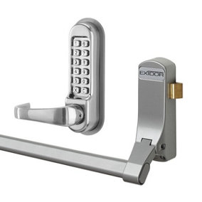 Exidor 296 Single Door Panic Bar with Mechanical Codelock Outside Access Device
