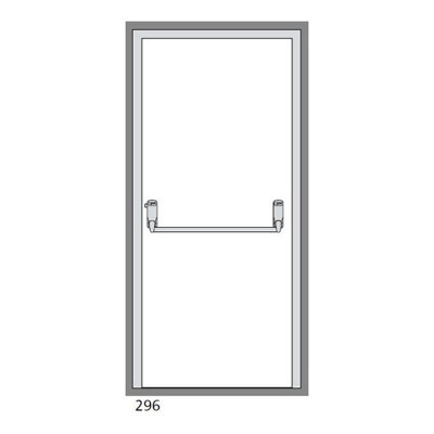 Exidor 296 Single Door Panic Bar with Mechanical Codelock Outside Access Device