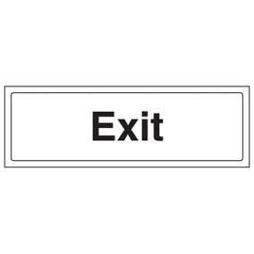 Exit General Workplace Door Sign - Adhesive Vinyl - 300x100mm (x3)
