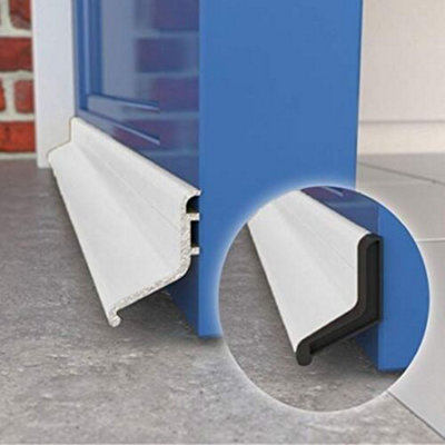 Exitex Rain Deflector 23 Weather Board Drip Door Bar Silver