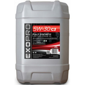 Exopro C3 Low Saps 20L Car Engine Oil 20 Litre 5W30 Fully Synthetic U223D20L