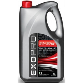 Exopro C3 Low Saps 5L Car Engine Oil 5 Litre 5W30 Fully Synthetic U223S5L