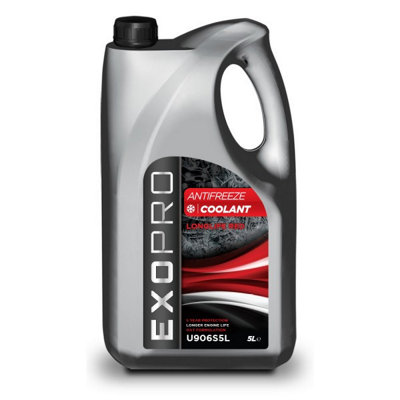 Exopro Longlife 5L Antifreeze Coolant 5 Litre Red 5 Year Protection U906S5L