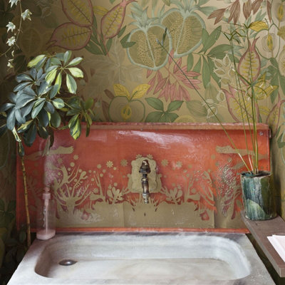 Exotic Fruit Wallpaper Gold Holden 13852
