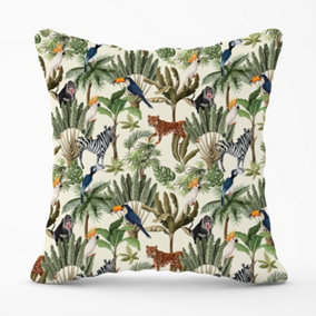 Exotic Trees And Animals Outdoor Cushion 45cm x 45cm