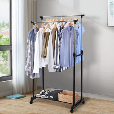 Double deals wardrobe rail