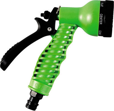 Expandable Green Garden Hose 50ft - Twist, Kink & Tangle Free Flexible Water Hose Pipe with Connector & 7-Function Spray Nozzle