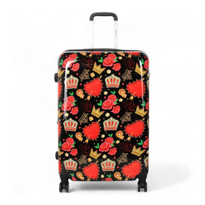 Expandable Hard Shell Large 8 Wheels Suitcase Print Luggage
