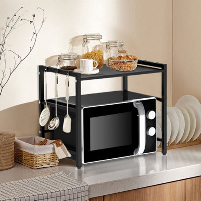 Kitchen microwave deals stand with storage