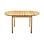 Expandable Oval Wooden Dining Table Light Wood Colour