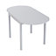 Expandable Oval Wooden Dining Table White