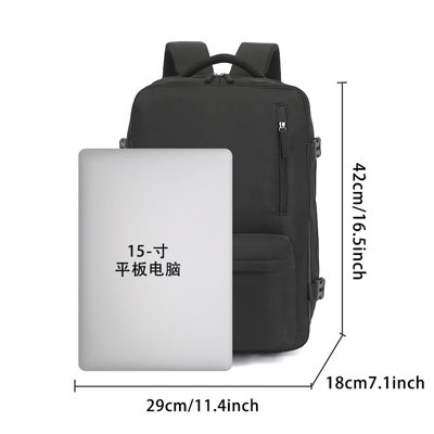 Expandable Travel Backpack USB Charging Port TSA 17 point 3 Inch Laptop  Flight Approved Daypack for