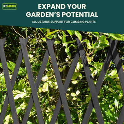 Expandable Wooden Garden Trellis Durable Brass Pinned Water Treated Fir ...