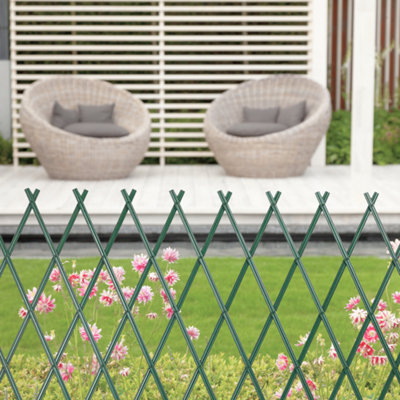 Expanding Garden Trellis Plastic Green - 7