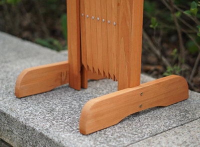 Expanding Garden Wood Fence Freestanding Screen Trellis Style Safety Gate - 4