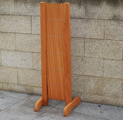 Expanding Garden Wood Fence Freestanding Screen Trellis Style Safety Gate - 6