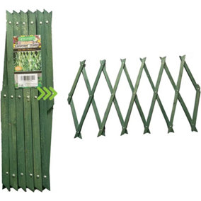Expanding Green Wooden Trellis Climbing Plants Fence Panel Screening Lattice - 180 x 120cm