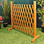 Expanding Trellis Garden Fence - Versatile & Portable Brown Freestanding Wooden Decorative Lattice Screen - Expands to 6'2"
