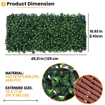 Expanding Trellis With Artificial Leaves 90x180 cm - Easy to Install ...